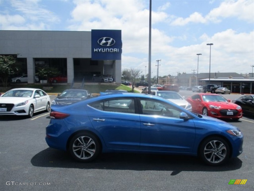 2017 Elantra Limited - Electric Blue / Gray photo #8