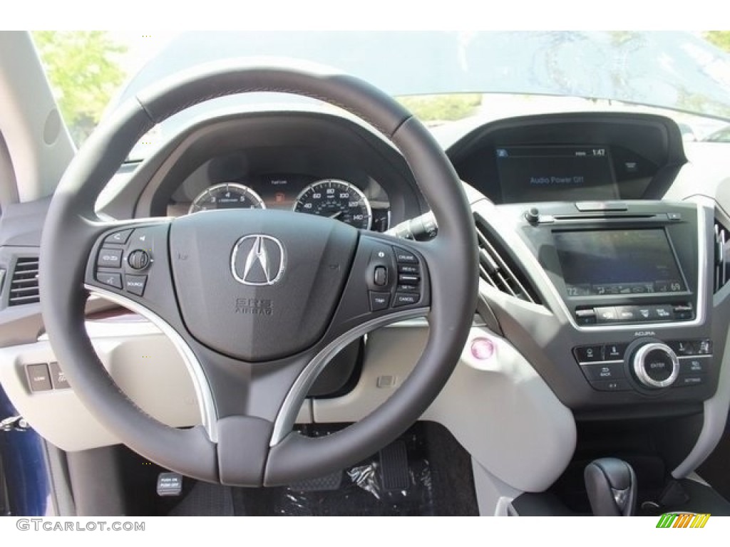 2015 Acura MDX SH-AWD Technology Graystone Steering Wheel Photo #113145695