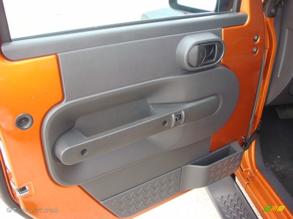 2010 Wrangler Unlimited Sport - Mango Tango Pearl / Dark Slate Gray/Medium Slate Gray photo #13