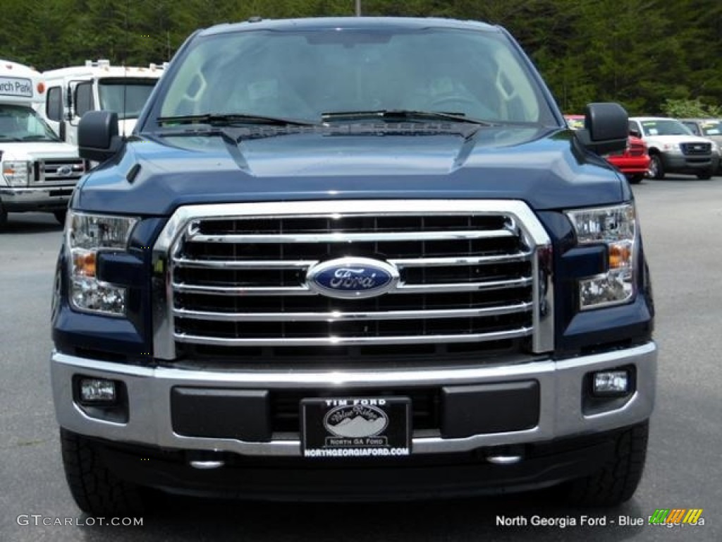 2016 F150 XLT SuperCab 4x4 - Blue Jeans / Medium Earth Gray photo #8