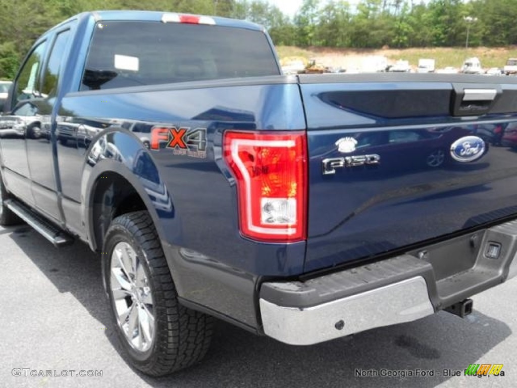 2016 F150 XLT SuperCab 4x4 - Blue Jeans / Medium Earth Gray photo #34