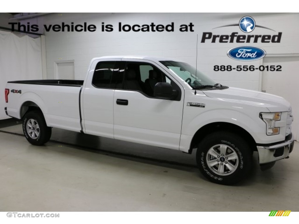 2016 F150 XLT SuperCab 4x4 - Oxford White / Medium Earth Gray photo #1