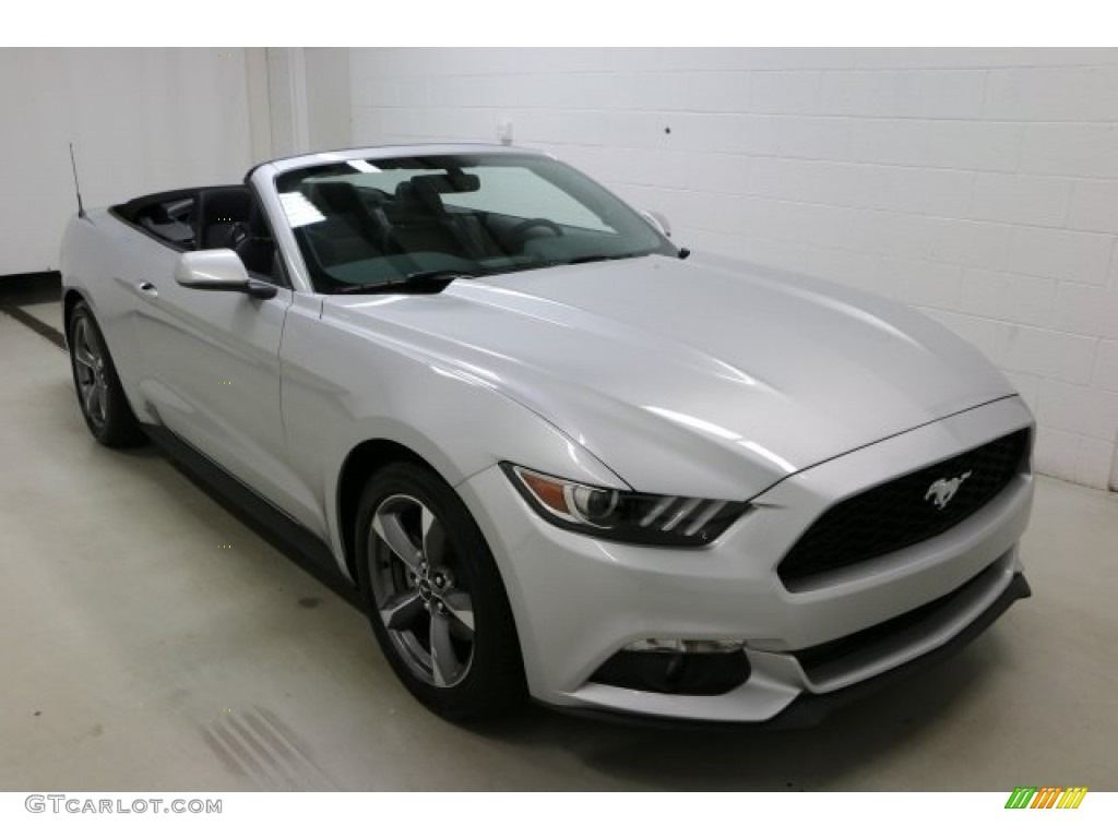 Ingot Silver Metallic 2016 Ford Mustang V6 Convertible Exterior Photo #113151257