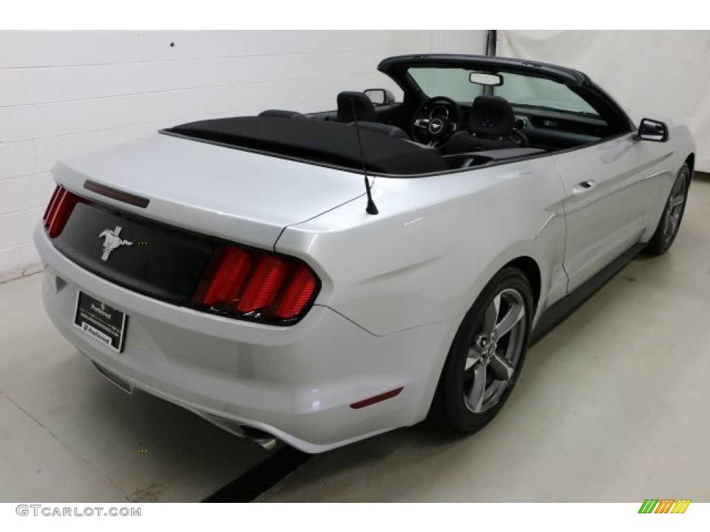 2016 Mustang V6 Convertible - Ingot Silver Metallic / Ebony photo #4