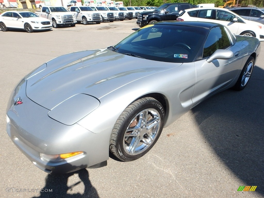 2004 Corvette Coupe - Machine Silver Metallic / Black photo #6
