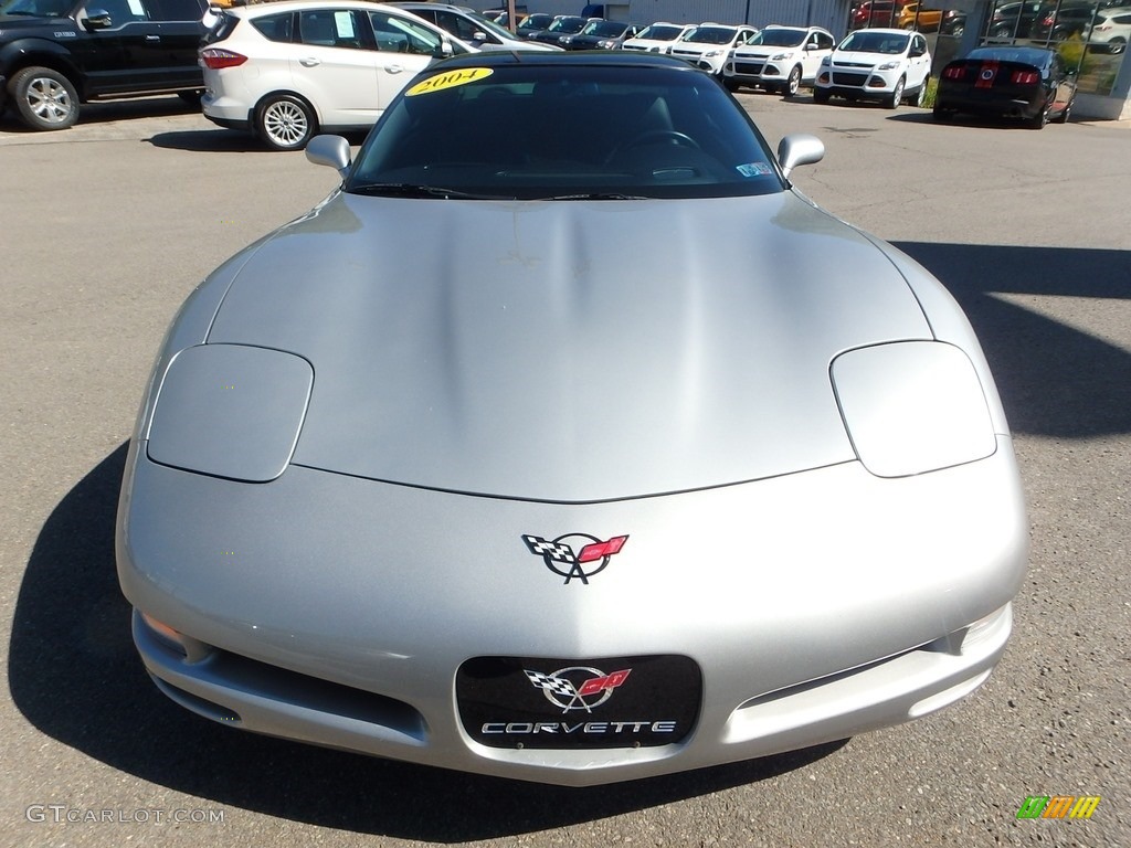 2004 Corvette Coupe - Machine Silver Metallic / Black photo #7