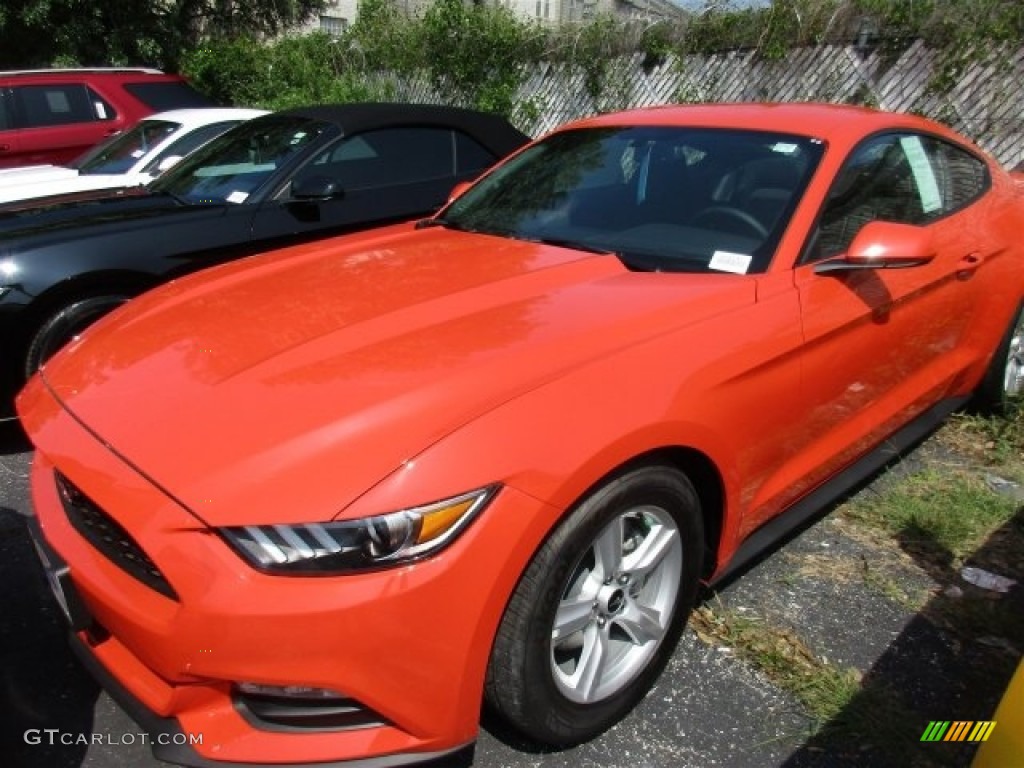 2016 Mustang V6 Coupe - Competition Orange / Ebony photo #2