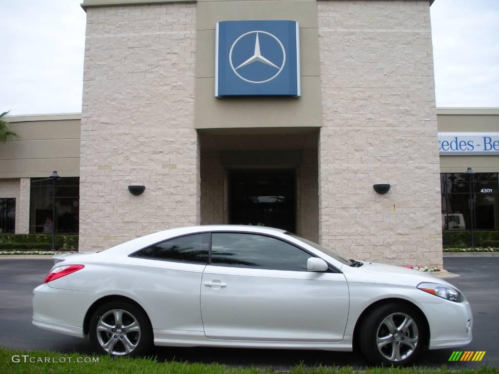 2007 Solara Sport V6 Coupe - Blizzard White Pearl / Dark Charcoal photo #5