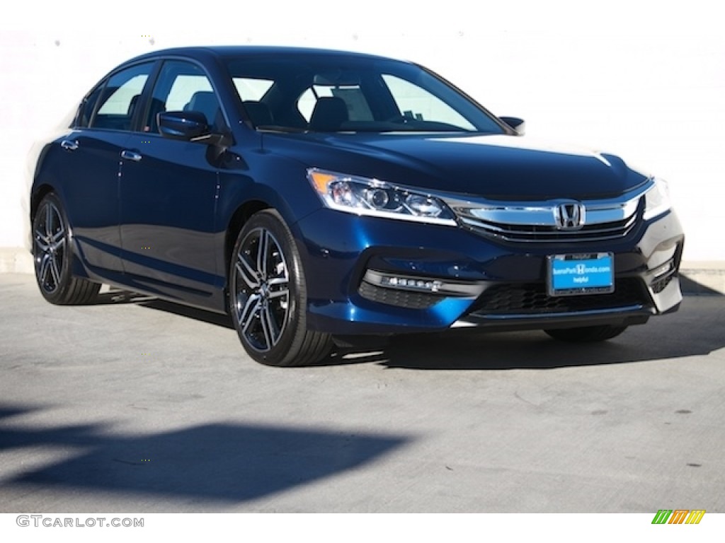 2016 Accord Sport Sedan - Obsidian Blue Pearl / Black photo #1