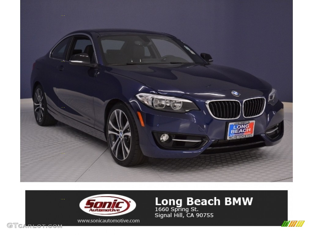 2015 2 Series 228i Coupe - Deep Sea Blue Metallic / Black photo #1