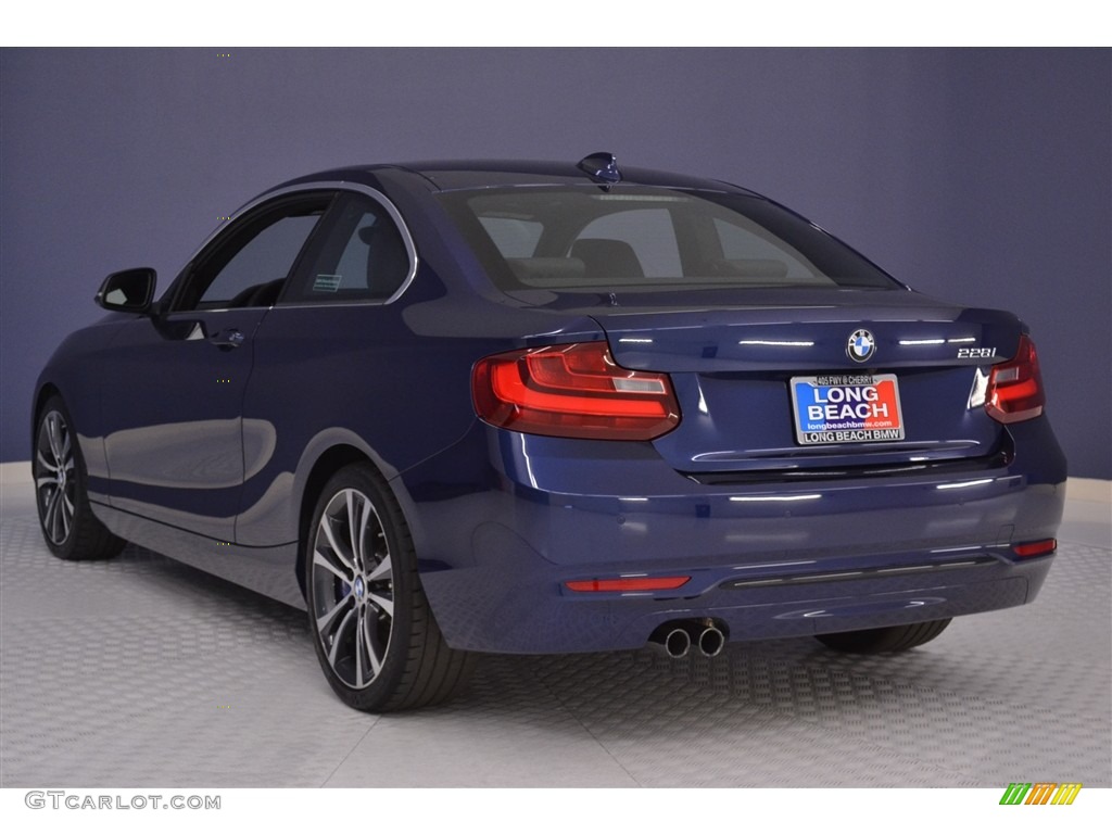 2015 2 Series 228i Coupe - Deep Sea Blue Metallic / Black photo #5