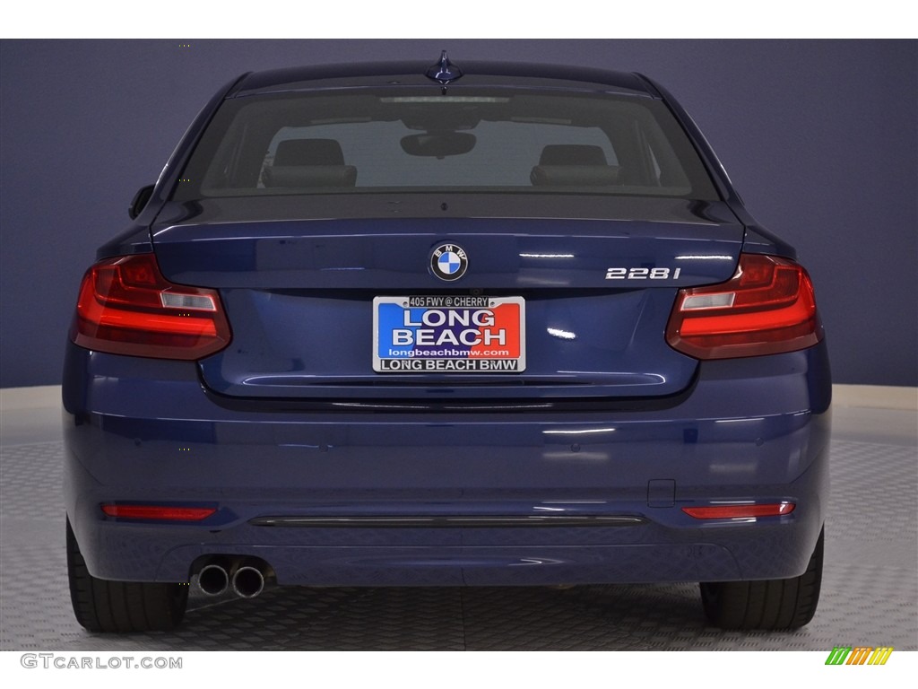 2015 2 Series 228i Coupe - Deep Sea Blue Metallic / Black photo #6