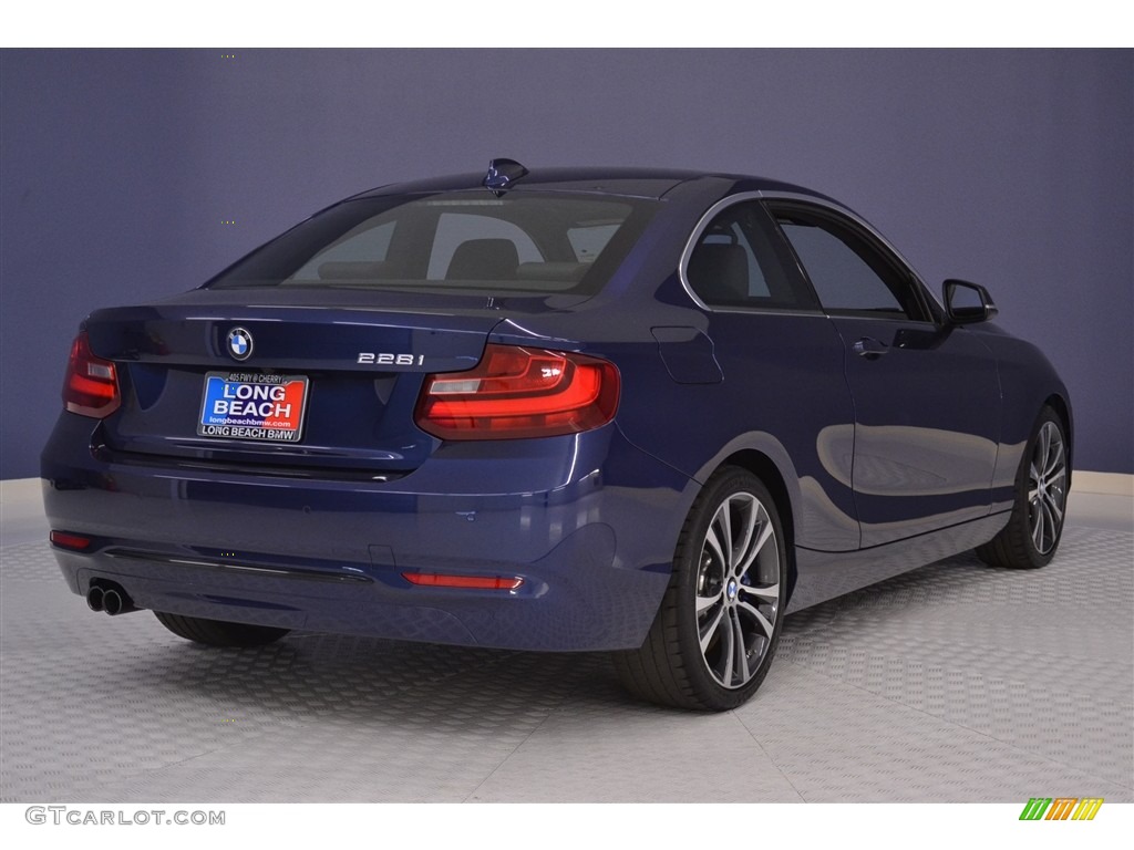 2015 2 Series 228i Coupe - Deep Sea Blue Metallic / Black photo #7