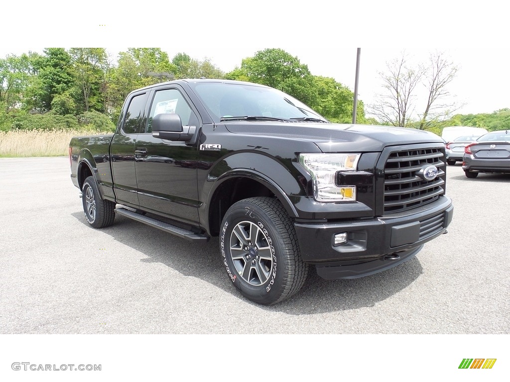 2016 F150 XLT SuperCab 4x4 - Shadow Black / Black photo #3