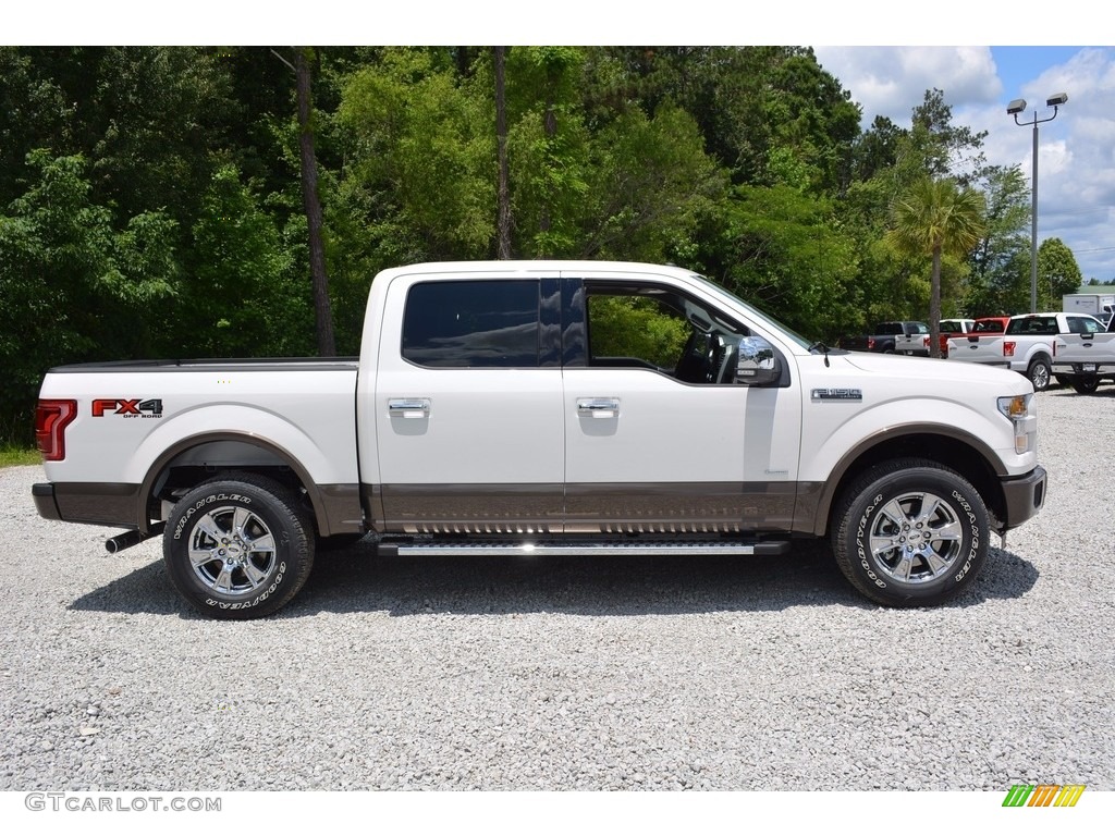 2016 F150 Lariat SuperCrew 4x4 - White Platinum / Black photo #2