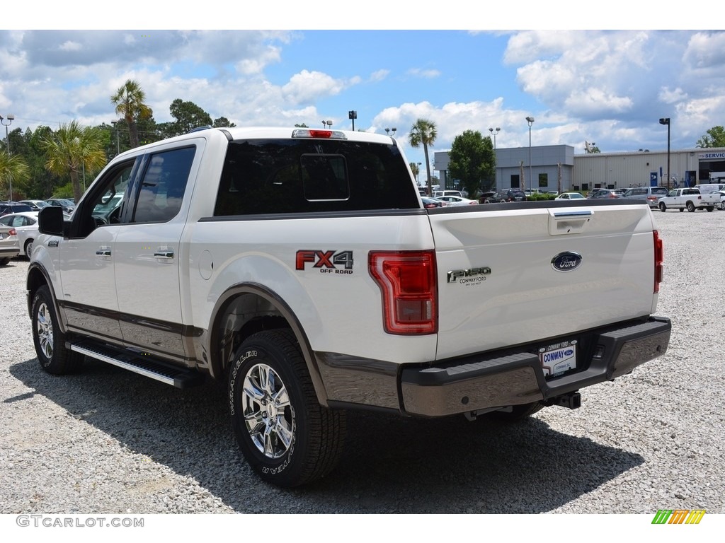 2016 F150 Lariat SuperCrew 4x4 - White Platinum / Black photo #6