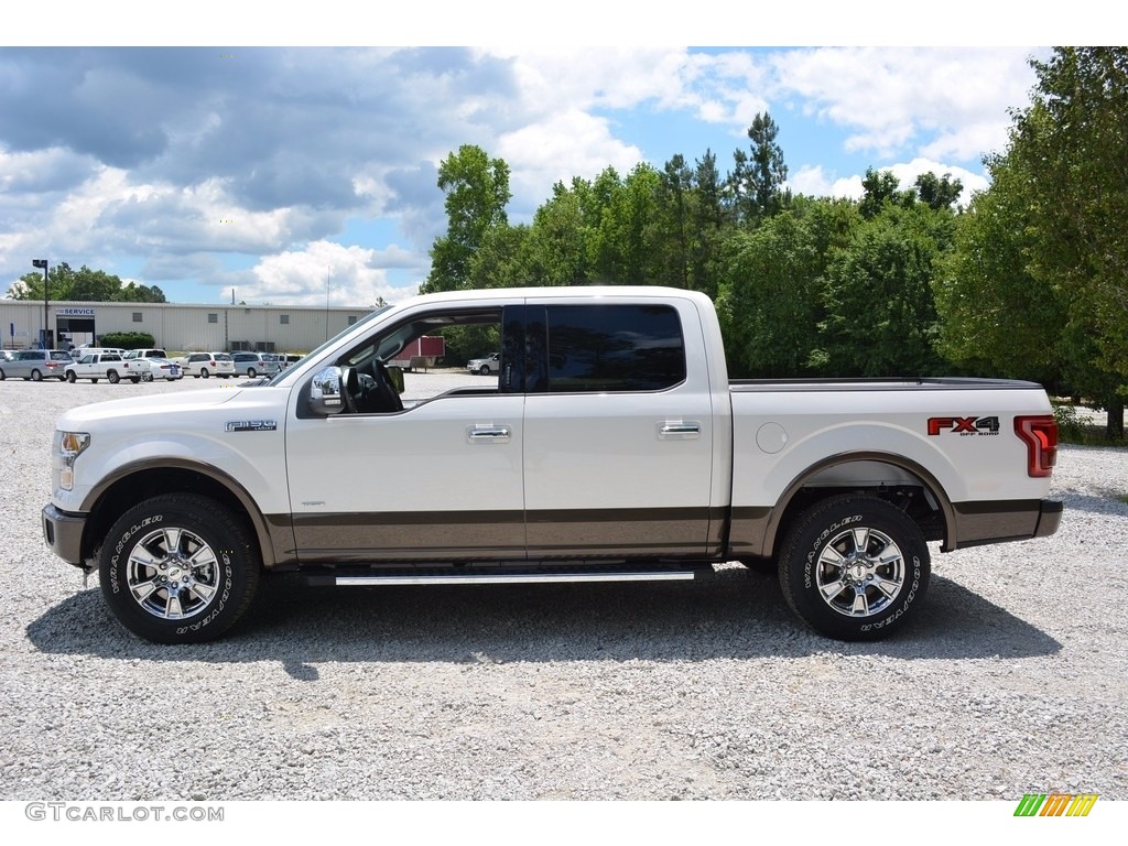 2016 F150 Lariat SuperCrew 4x4 - White Platinum / Black photo #7