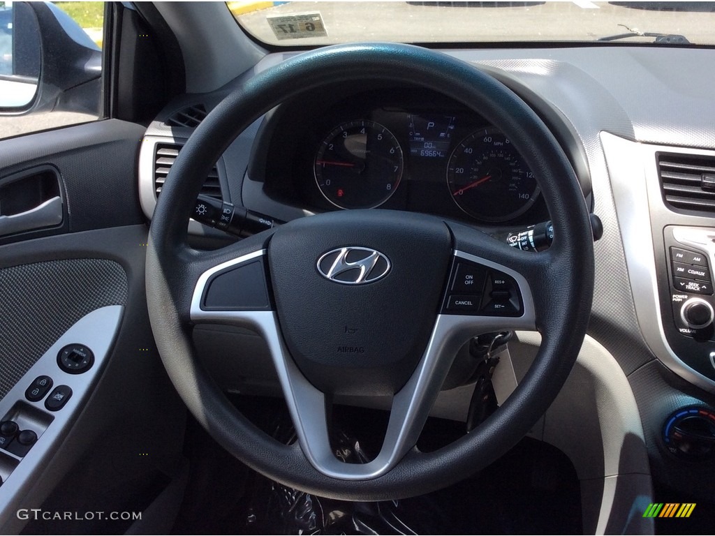 2012 Accent GS 5 Door - Clearwater Blue / Gray photo #16