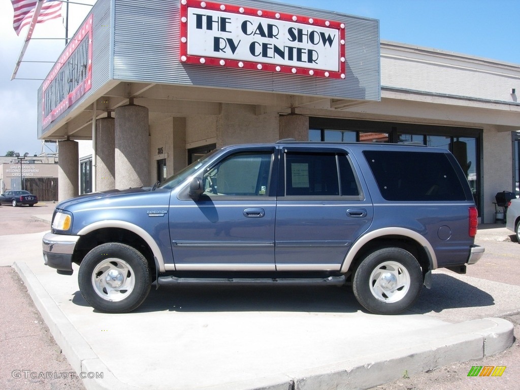 1999 Expedition Eddie Bauer 4x4 - Medium Wedgewood Blue Metallic / Medium Prairie Tan photo #2