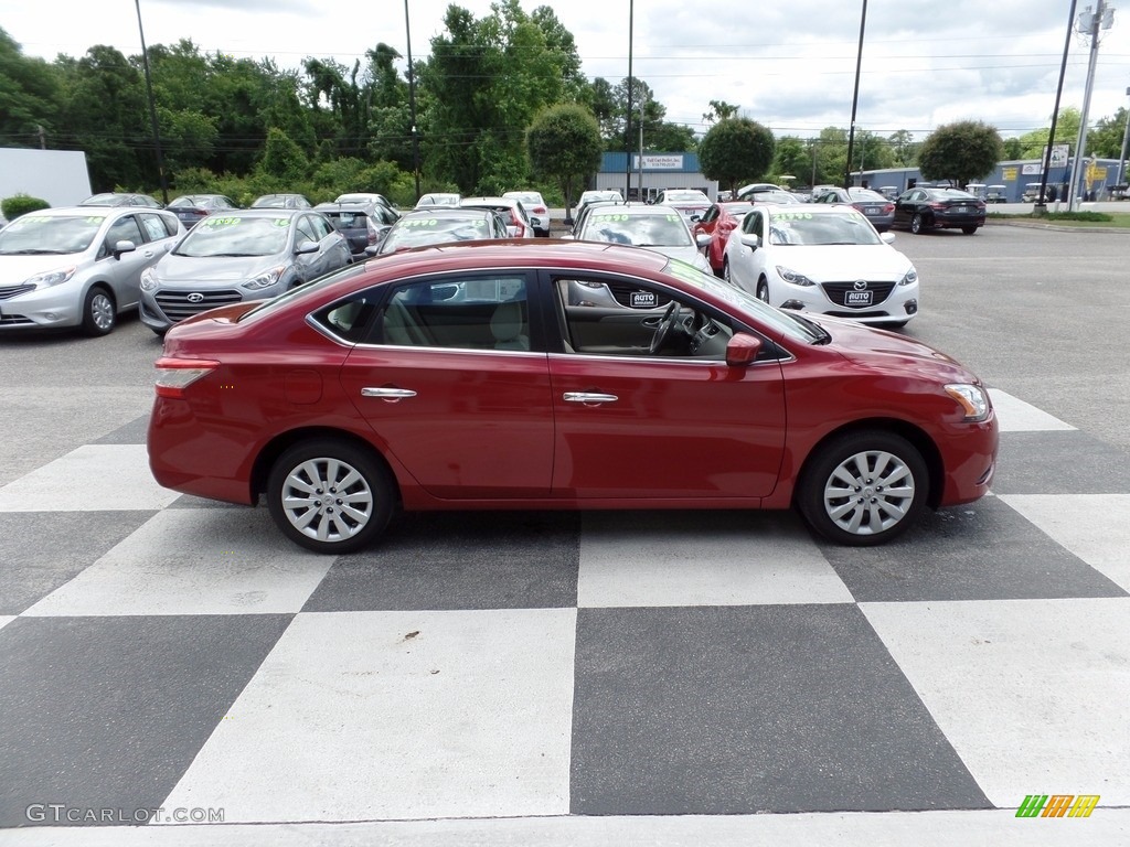 2014 Sentra SV - Red Brick / Charcoal photo #3