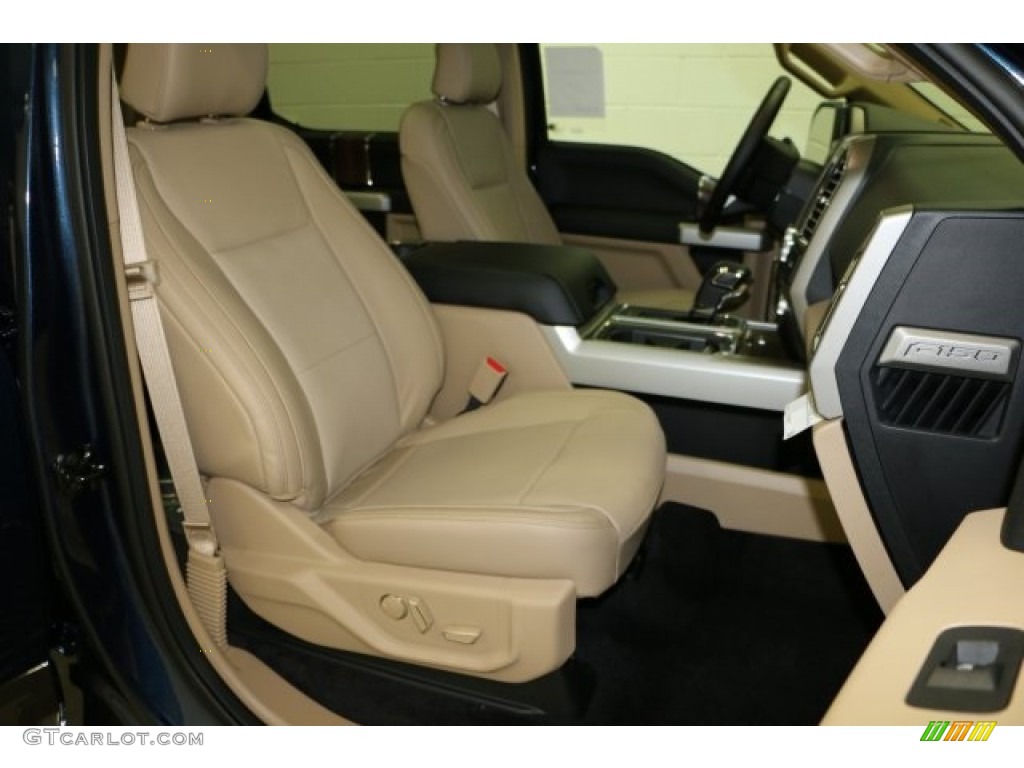 2016 F150 Lariat SuperCrew 4x4 - Blue Jeans / Medium Light Camel photo #9