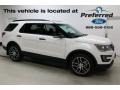 2016 White Platinum Metallic Tri-Coat Ford Explorer Sport 4WD  photo #1