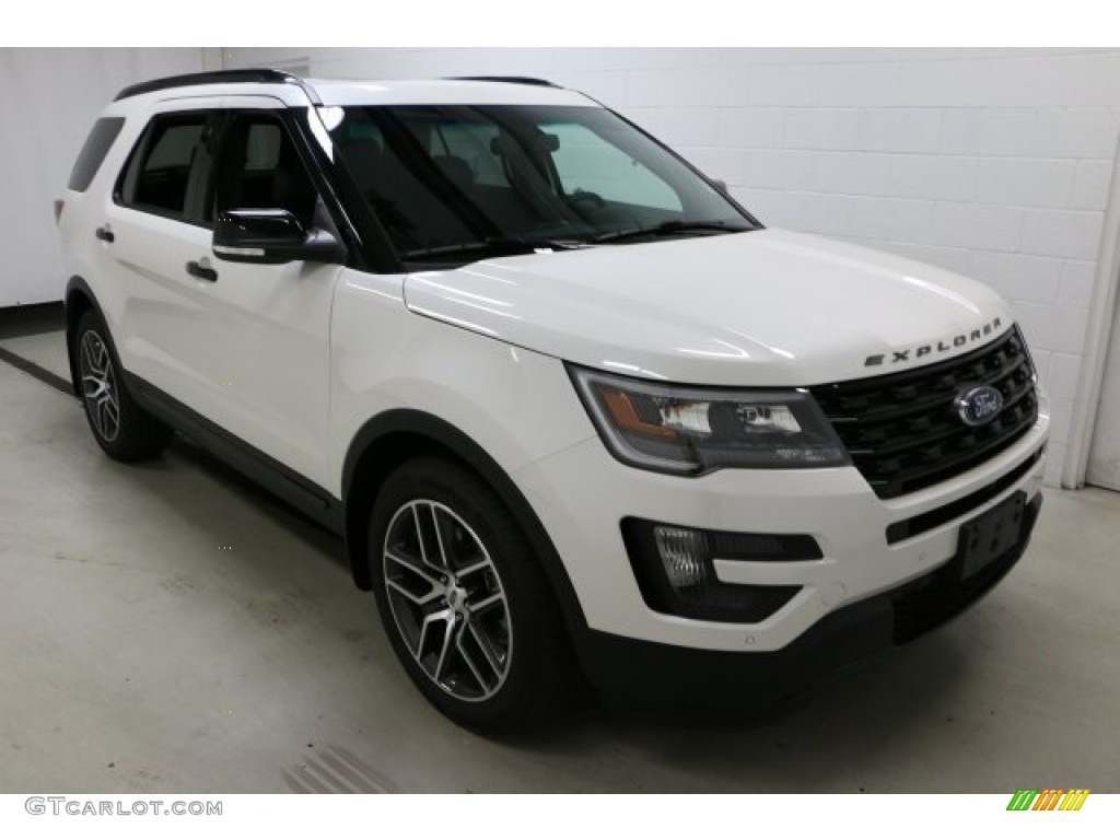 2016 Explorer Sport 4WD - White Platinum Metallic Tri-Coat / Ebony Black photo #4