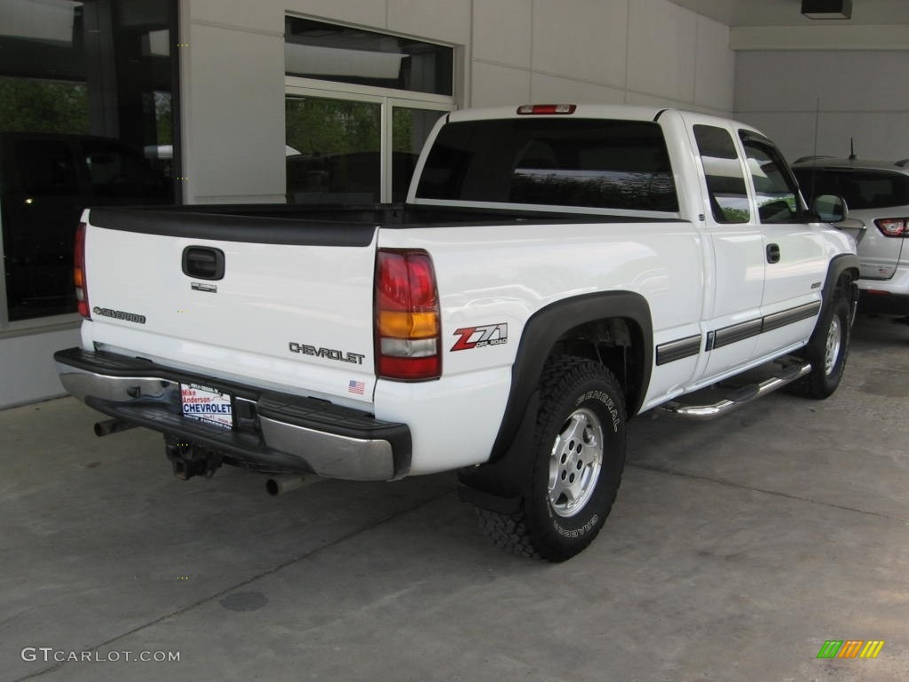 2002 Silverado 1500 LS Extended Cab 4x4 - Summit White / Graphite Gray photo #16