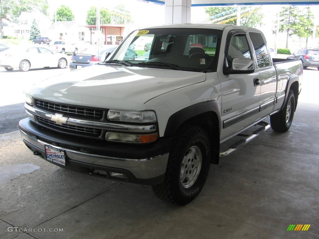 2002 Silverado 1500 LS Extended Cab 4x4 - Summit White / Graphite Gray photo #22