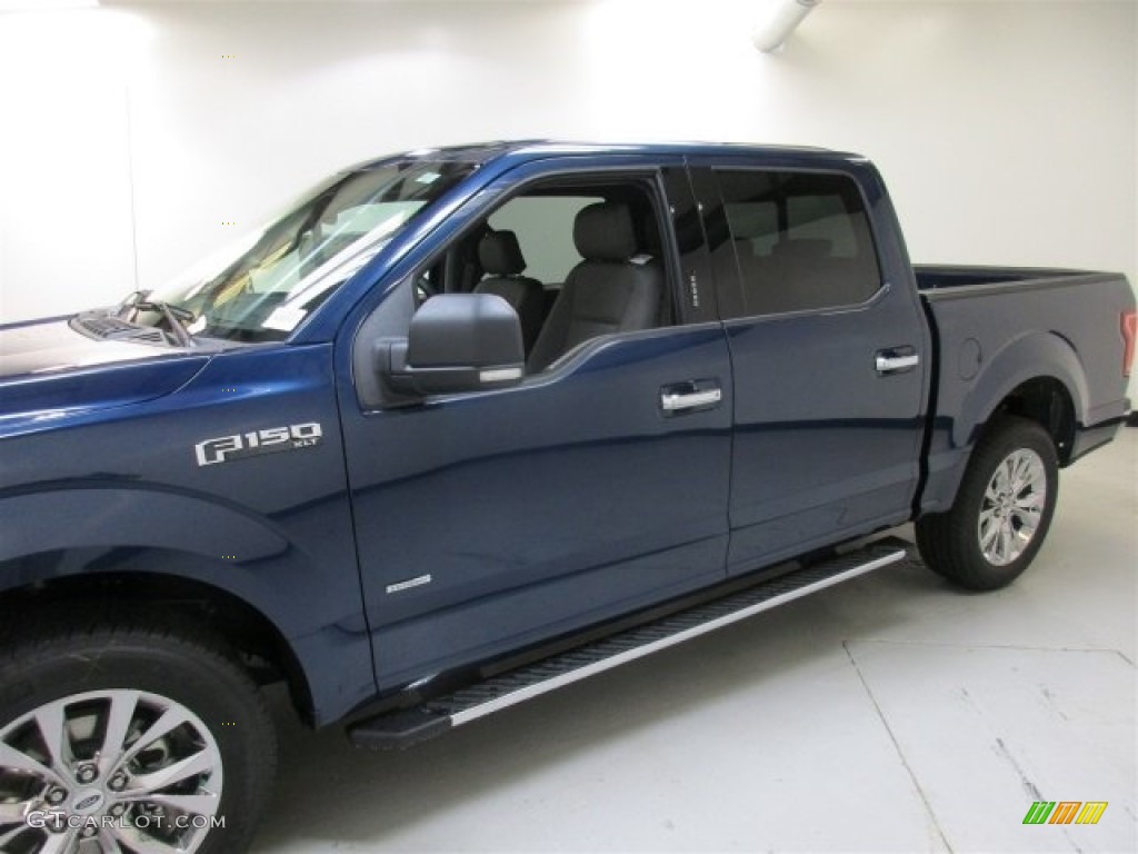 2016 F150 XLT SuperCrew - Blue Jeans / Medium Earth Gray photo #5