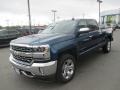 2016 Deep Ocean Blue Metallic Chevrolet Silverado 1500 LTZ Crew Cab 4x4  photo #2