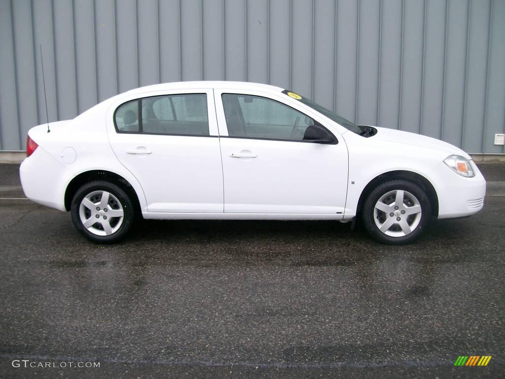 2007 Cobalt LS Sedan - Summit White / Gray photo #2