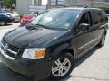 2010 Brilliant Black Crystal Pearl Dodge Grand Caravan SXT Crew  photo #2