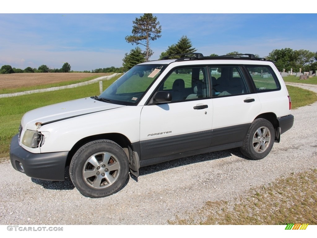 2001 Forester 2.5 L - Aspen White / Gray photo #5