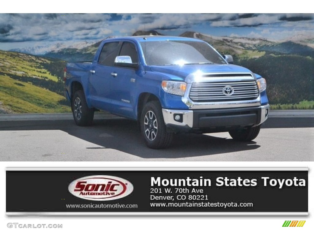 2016 Tundra Limited CrewMax 4x4 - Blazing Blue Pearl / Black photo #1