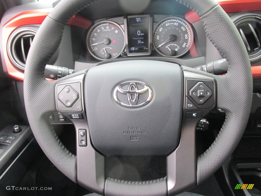 2016 Toyota Tacoma TRD Sport Double Cab Black Steering Wheel Photo #113223037