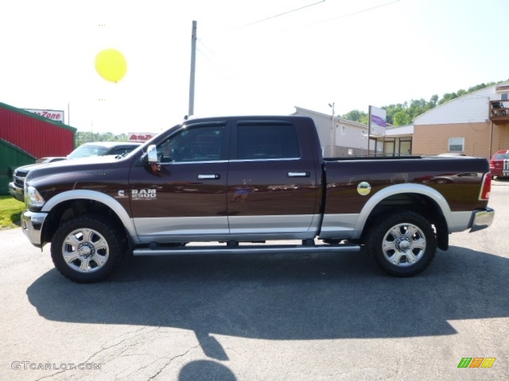2015 2500 Laramie Crew Cab 4x4 - Western Brown / Canyon Brown/Light Frost Beige photo #3
