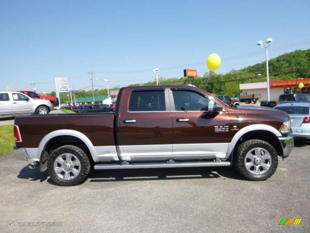 2015 2500 Laramie Crew Cab 4x4 - Western Brown / Canyon Brown/Light Frost Beige photo #9
