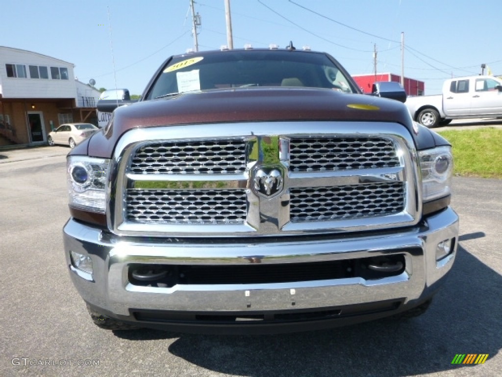 2015 2500 Laramie Crew Cab 4x4 - Western Brown / Canyon Brown/Light Frost Beige photo #14