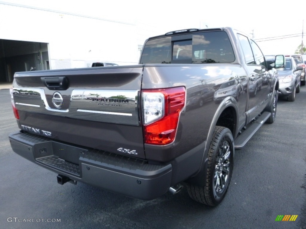 2016 TITAN XD Platinum Reserve Crew Cab 4x4 - Java Metallic / Platinum Reserve Black/Brown Leather photo #7