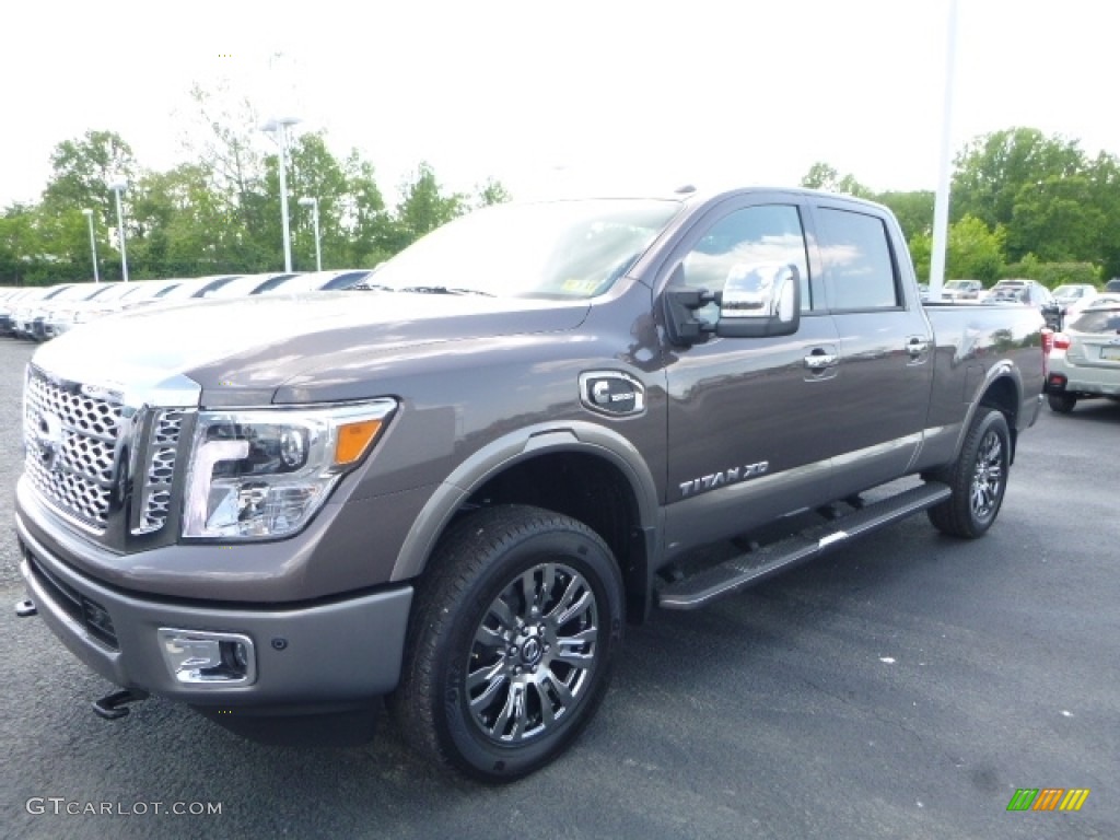 2016 TITAN XD Platinum Reserve Crew Cab 4x4 - Java Metallic / Platinum Reserve Black/Brown Leather photo #11