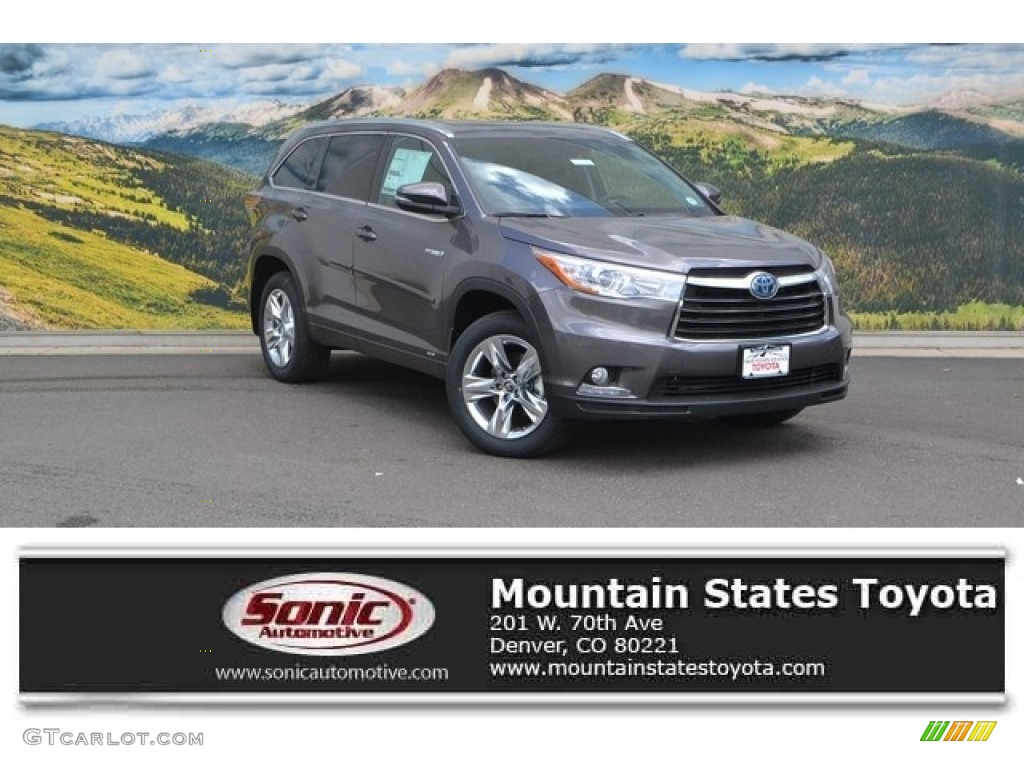 2016 Highlander Hybrid Limited Platinum AWD - Predawn Gray Mica / Black photo #1