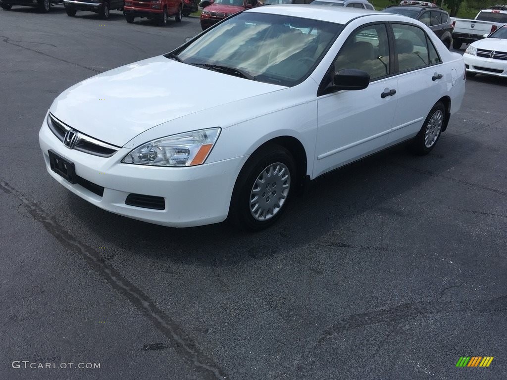 2007 Accord Value Package Sedan - Taffeta White / Ivory photo #2