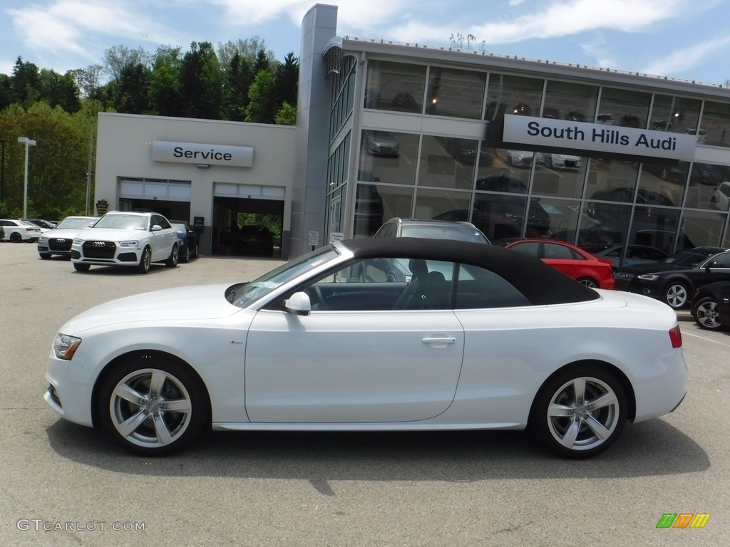 2016 A5 Premium Plus quattro Convertible - Glacier White Metallic / Black photo #6