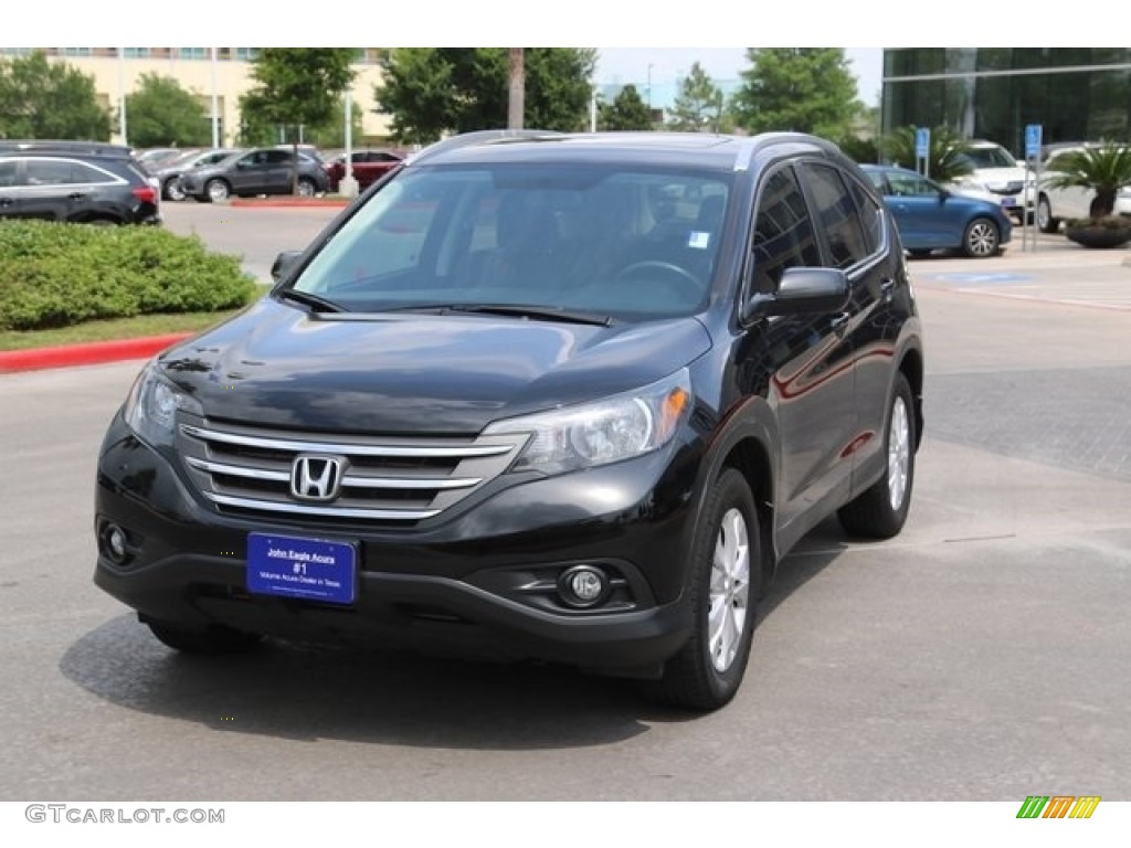 2013 CR-V EX-L - Crystal Black Pearl / Black photo #3