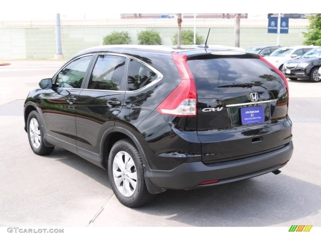 2013 CR-V EX-L - Crystal Black Pearl / Black photo #4