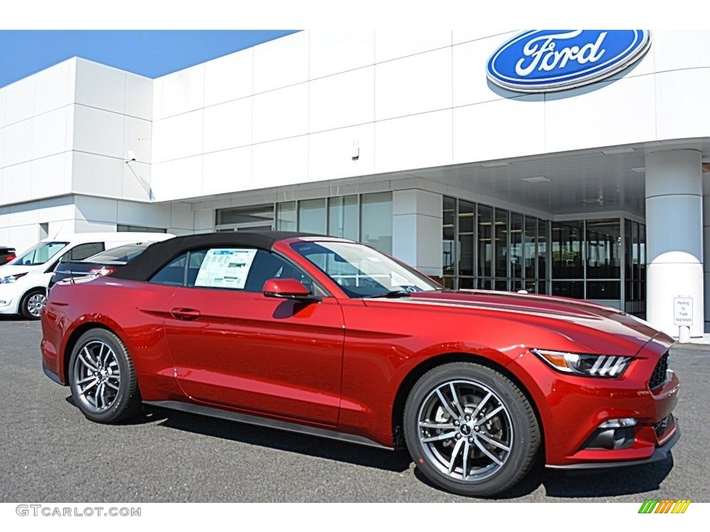 Ruby Red Metallic 2016 Ford Mustang EcoBoost Premium Convertible Exterior Photo #113241327