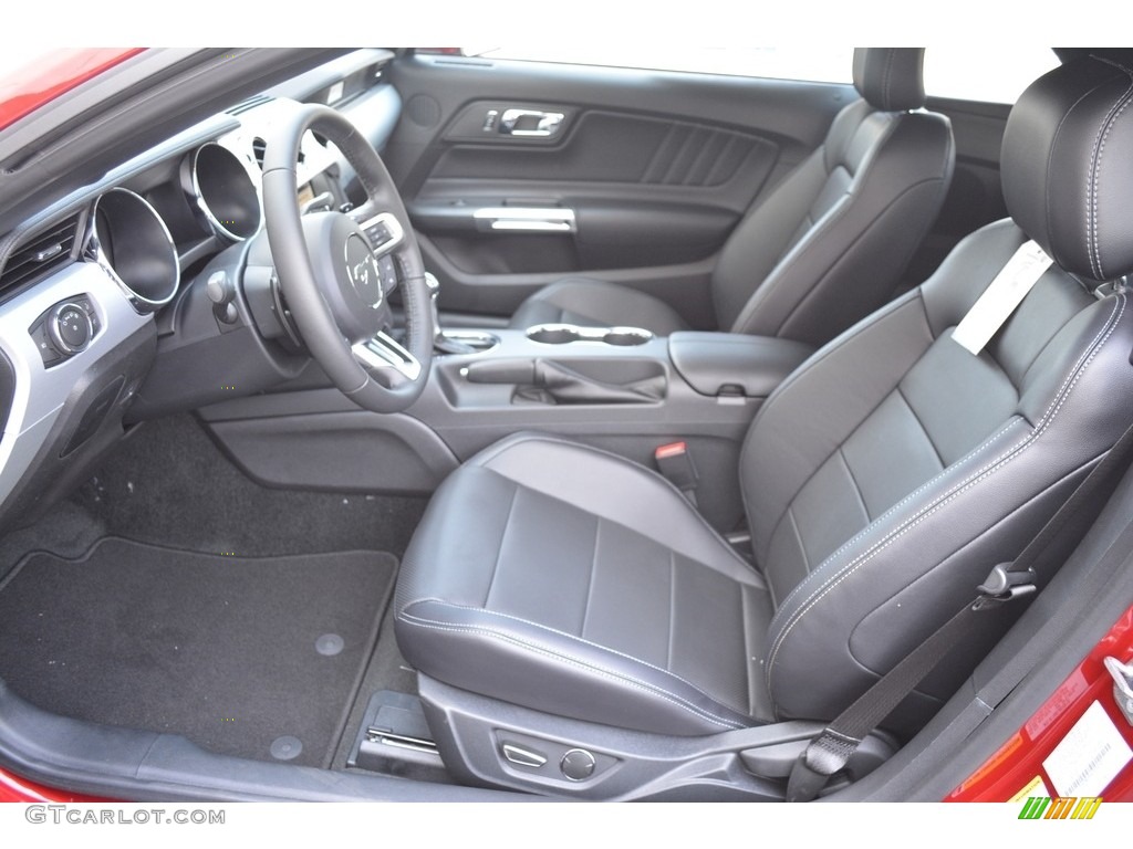 Ebony Interior 2016 Ford Mustang EcoBoost Premium Convertible Photo #113241429