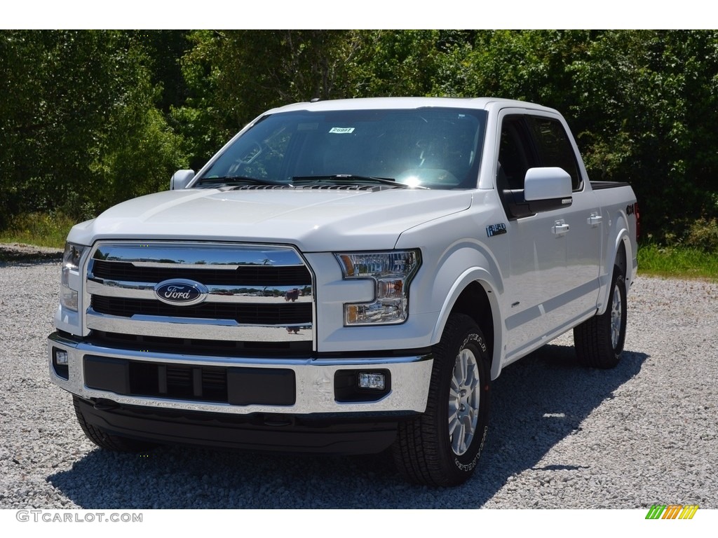 2016 F150 Lariat SuperCrew 4x4 - Oxford White / Medium Earth Gray photo #9