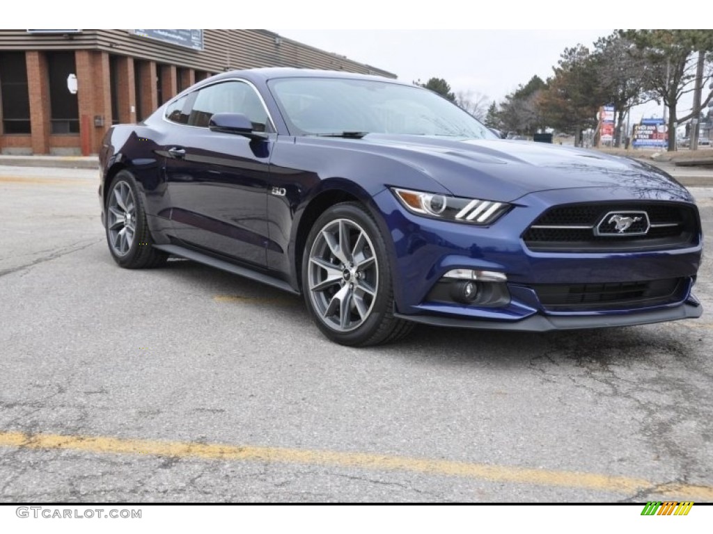 2015 Mustang 50th Anniversary GT Coupe - 50th Anniversary Kona Blue Metallic / 50th Anniversary Cashmere photo #3